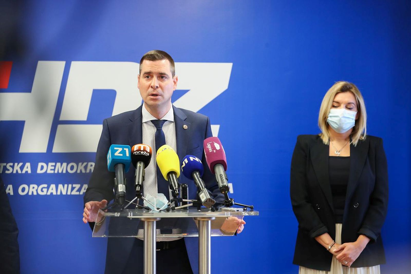 23.09.2021., Zagreb - Predstavljanje kandidata Mislava Hermana za predsjednika Gradske organizacije HDZ-a Grada Zagreba. 
Photo: Luka Stanzl/PIXSELL