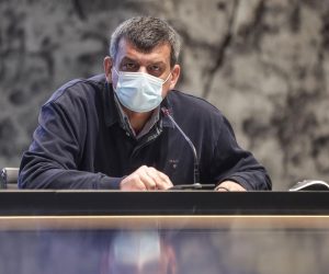 05.02.2021., Zagreb, konferencija za medije Stozera civilne zastite RH
Konferenciji su nazocili, ministar Vili Beros, ministar Davor Bozinovic, dr Bernard Kaic, prof.dr Alrmka Markotic i prim Vera Katalinic Jankovic
Photo: Robert Anic/PIXSELL