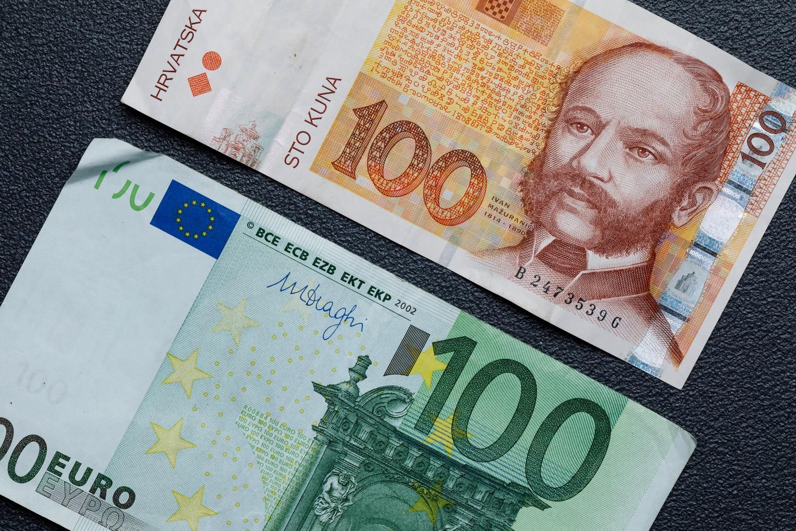 11.10.2021., Zagreb - Prelazak sa kune na euro, ilustracija.