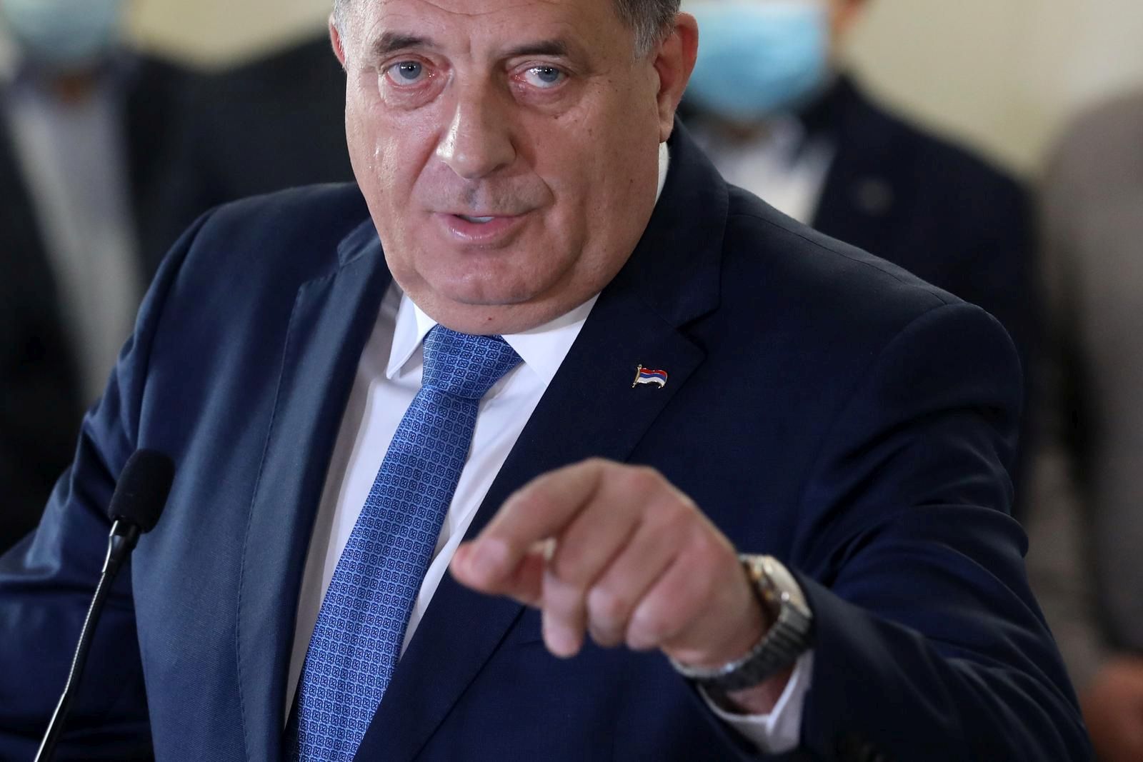 14.10.2021., Istocno Sarajevo, Bosna i Hercegovina - U Administrativnom centru Vlade RS-a u Istocnom Sarajevu Milorad Dodik je odrzao konferenciju za medije.
Photo: Armin Durgut/PIXSELL