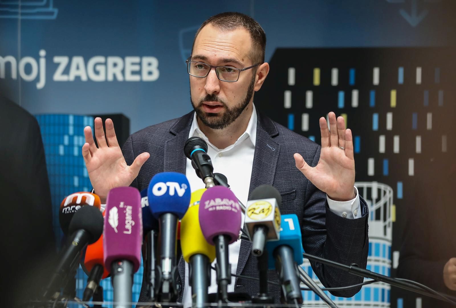 12.10.2021,Zagreb - Redovna konferencija za novinare gradonacelnika Tomislava Tomasevica.
Photo: Jurica Galoic/PIXSELL