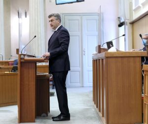 27.10.2021., Zagreb - Sabor 8. sjednicu nastavlja raspravom o Godisnjem izvjescu Vlade Republike Hrvatske. 
Patrik Macek/PIXSELL