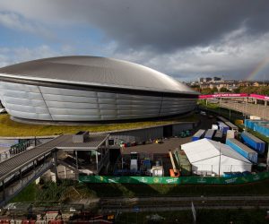 epa09545707 General views of the Hydro, one of the venues for the COP26 in Glasgow, Britain, 25 October 2021. The 2021 United Nations Climate Change Conference, also known as COP26 and as the Glasgow Conference, is the 26th United Nations Climate Change conference. The COP26 summit from 31 October to 12 November 2021 will bring parties together to accelerate action towards the goals of the Paris Agreement and the UN Framework Convention on Climate Change.  EPA/ROBERT PERRY