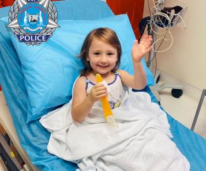 epa09560769 A handout photo made available by the Western Australia Police shows four-year-old Cleo Smith recovering in hospital in Western Australia, Australia, 03 November 2021. Cleo has been found alive and well by West Australian police, locked in a property just minutes away from her family's home.  EPA/WESTERN AUSTRALIA POLICE / HANDOUT AUSTRALIA AND NEW ZEALAND OUT HANDOUT EDITORIAL USE ONLY/NO SALES
