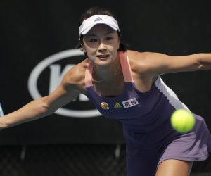 epa09591476 (FILE) - Peng Shuai of China in action during her women's singles first round match against Nao Hibino of Japan at the Australian Open Grand Slam tennis tournament in Melbourne, Australia, 21 January 2020 (re-issued 19 November 2021). The Women’s Tennis Association (WTA) chief executive Steve Simon said in an interview with a US broadcaster on 18 November 2021 that the WTA could pull their business and deals out of China over the uncertainty of Peng Shuai's situation. Peng has not been seen in public since 02 November 2021 following a post of her on social alleging that she was sexually assaulted by a former Chinese vice premier.  EPA/FRANCIS MALASIG *** Local Caption *** 55786094