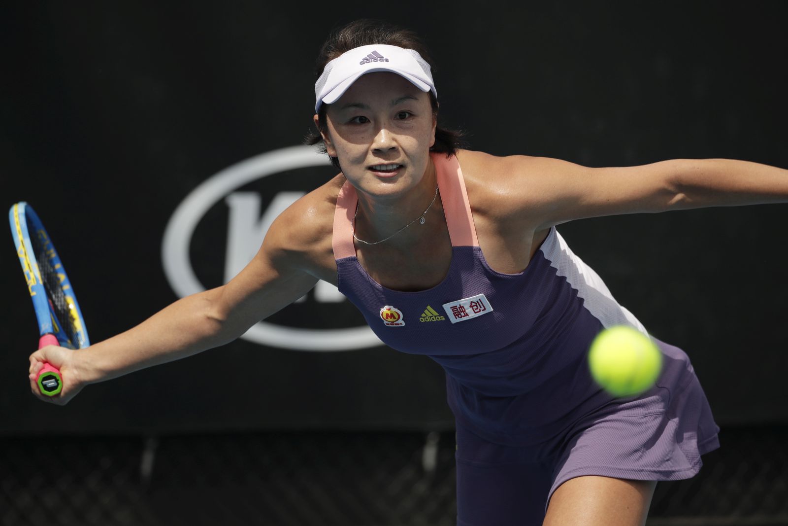 epa09591476 (FILE) - Peng Shuai of China in action during her women's singles first round match against Nao Hibino of Japan at the Australian Open Grand Slam tennis tournament in Melbourne, Australia, 21 January 2020 (re-issued 19 November 2021). The Women’s Tennis Association (WTA) chief executive Steve Simon said in an interview with a US broadcaster on 18 November 2021 that the WTA could pull their business and deals out of China over the uncertainty of Peng Shuai's situation. Peng has not been seen in public since 02 November 2021 following a post of her on social alleging that she was sexually assaulted by a former Chinese vice premier.  EPA/FRANCIS MALASIG *** Local Caption *** 55786094