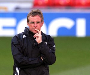 epa09610785 (FILE) - Schalke's head coach Ralf Rangnick leads his team's training session ahead of the UEFA Champions League semi final against Manchester United at Old Trafford in Manchester, Britain, 03 May 2011 (re-issued on 29 November 2021). Ralf Rangnick has been appointed Manchester United's new interim manager, the English Premier League side confirmed on 29 November 2021.  EPA/ROBIN PARKER