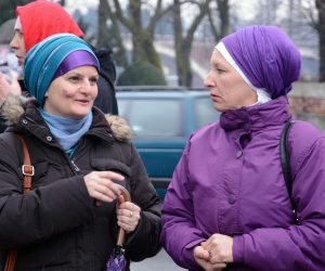 01.02.2015., Sisak - U organizaciji Medzlisa Islamske zajednice Sisak obiljezen je Medjunarodni dan hidzaba kojim se potice vjerska tolerancija i razumijevanje i poziva sve zene bilo one muslimanke ili ne da na jedan dan osjete sto znaci nositi maramu hidzab. Photo:Nikola Cutuk/PIXSELL