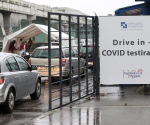 2.11.2021., Zagreb - Velesajam, zapadni ulaz, novi punkt za drive in testiranje na Covid 19.