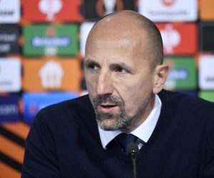 04.11.2021., stadion Maksimir, Zagreb - Trener GNK Dinamo Damir Krznar i Komnen Andric odrzali konferenciju za medije nakon utakmice GNK Dinamo - Rapid Wien.