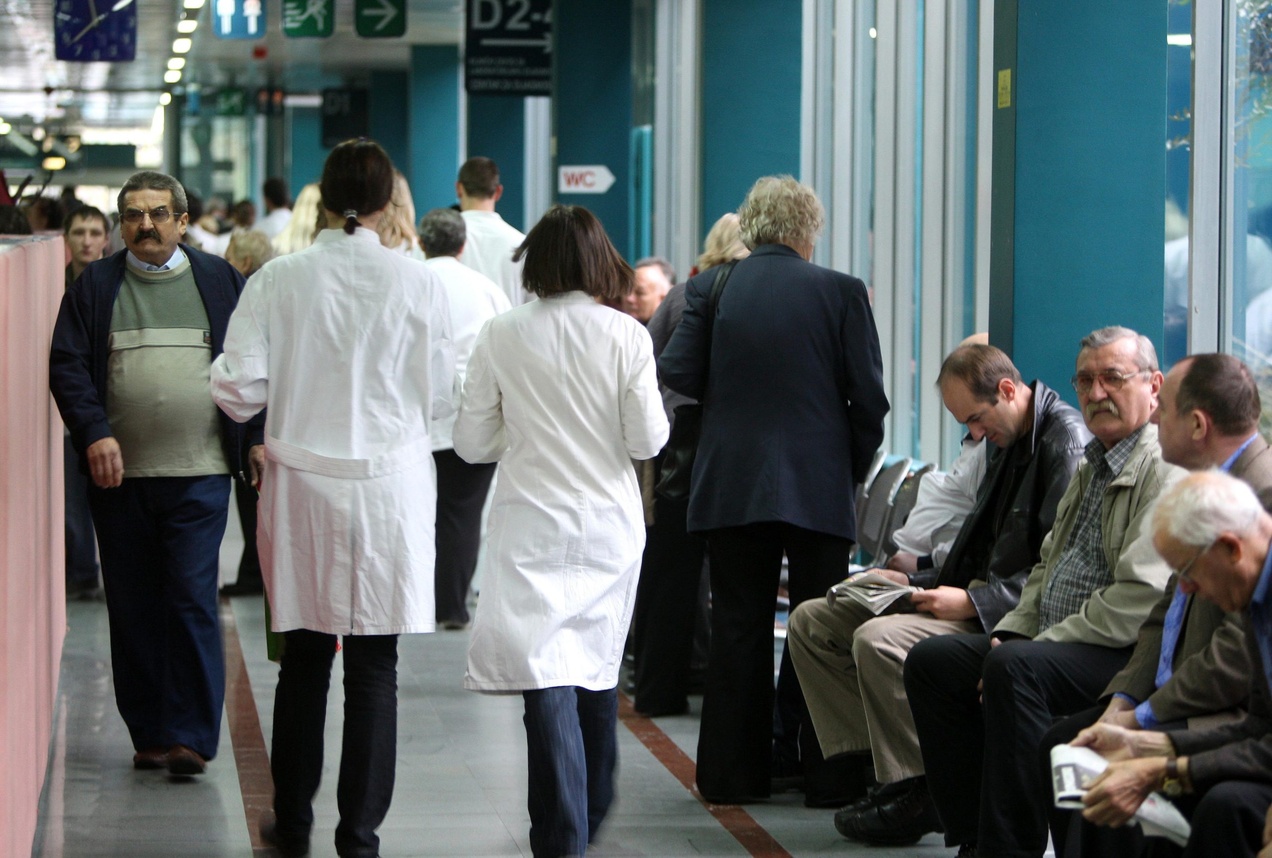11.11.2008., Zagreb - Ilustracija na temu guzvi u bolnicama i dugog cekanja na pretrage. Klinicka bolnica Dubrava.
Photo: Davor Puklavec/24sata