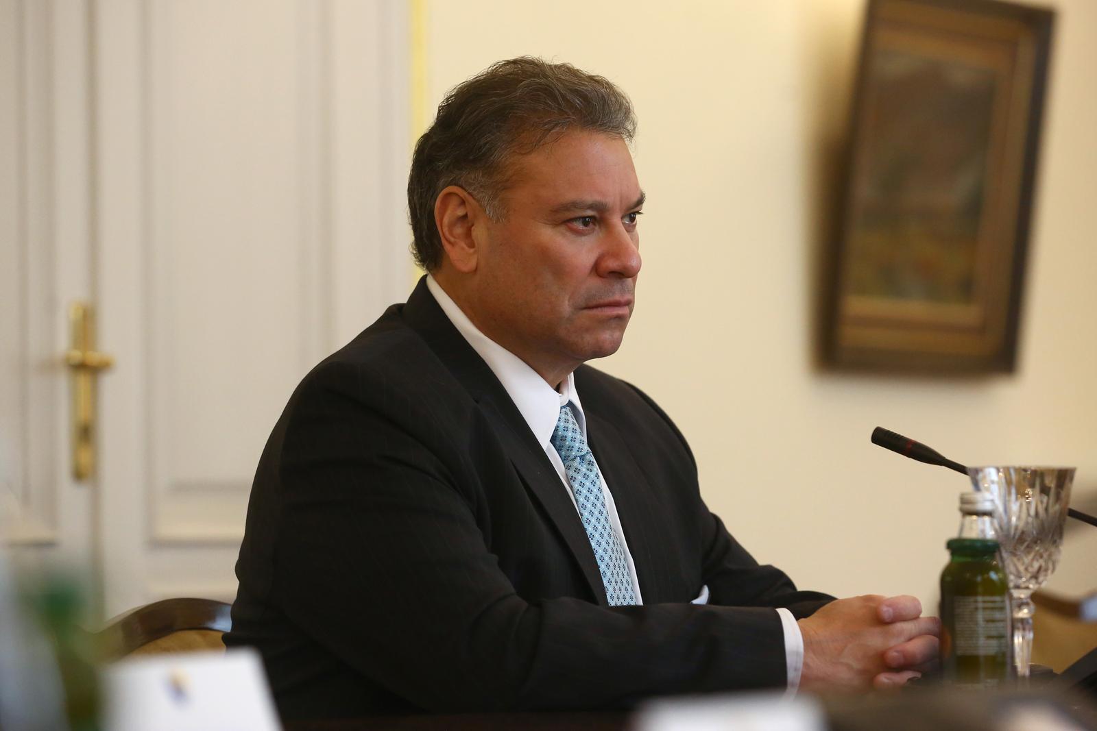 08.11.2021., Sarajevo, Bosna i Hercegovina - Predsjedavajuci Predsjednistva BiH Zeljko Komsic primio je u posjetu zamjenika pomocnika drzavnog tajnika SAD-a Gabrijela Escobara.
Photo: Armin Durgut/PIXSELL
