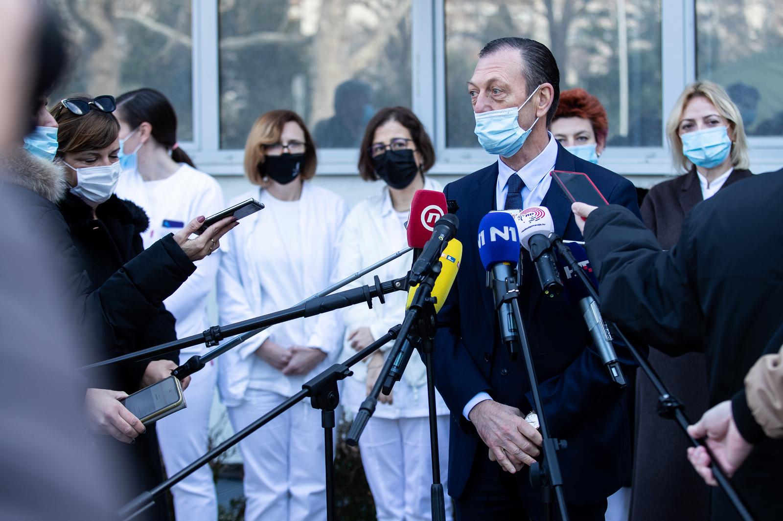 10.03.2021., Split - Press konferenecija povodom prve transplatacije krvotvornih maticnih stanica u KBC-u Split. Julije Mestrovic. Photo: Milan Sabic/PIXSELL