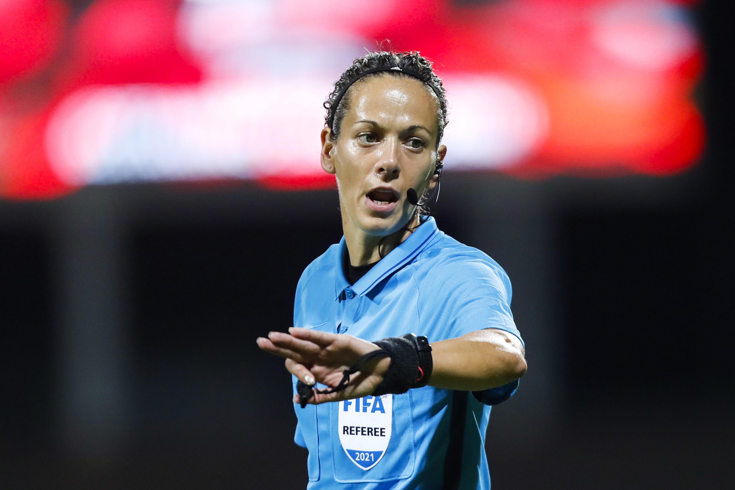 10.09.2021., stadion Radnik, Velika Gorica - Hrvatski Telekom Prva liga, 8. kolo, HNK Gorica - Hrvatski Dragovoljac. Sudac Ivana Martincic. 
Photo: Slavko Midzor/PIXSELL