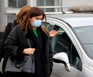 10.11.2021., Vinkovci - Kuca u vlasnistvu Gabrijele Zalac, uhicene zbog afere Softver. Gabrijela Zalac je uhicena i odlazi u pratnji istrazitelja