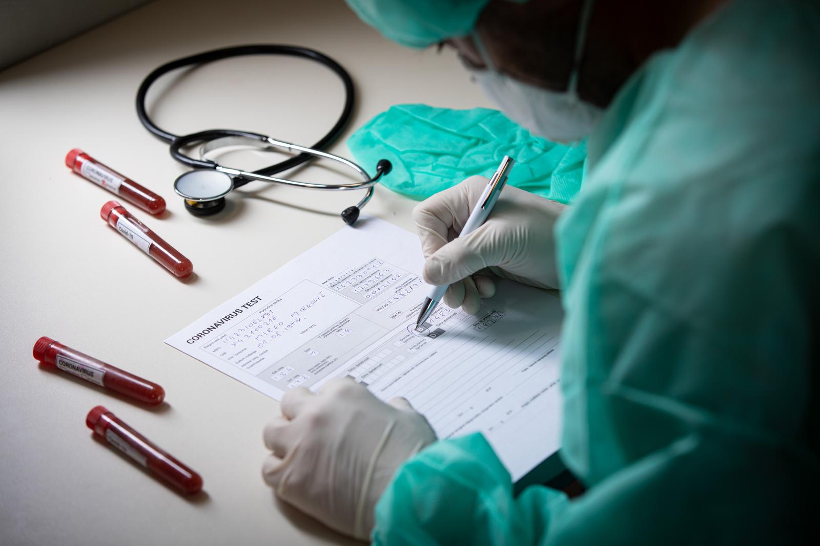 11.03.2020., Zagreb - Ilustracija epruvete s uzorcima krvi - testiranje na koronavirus.
Photo: Davor Puklavec/PIXSELL