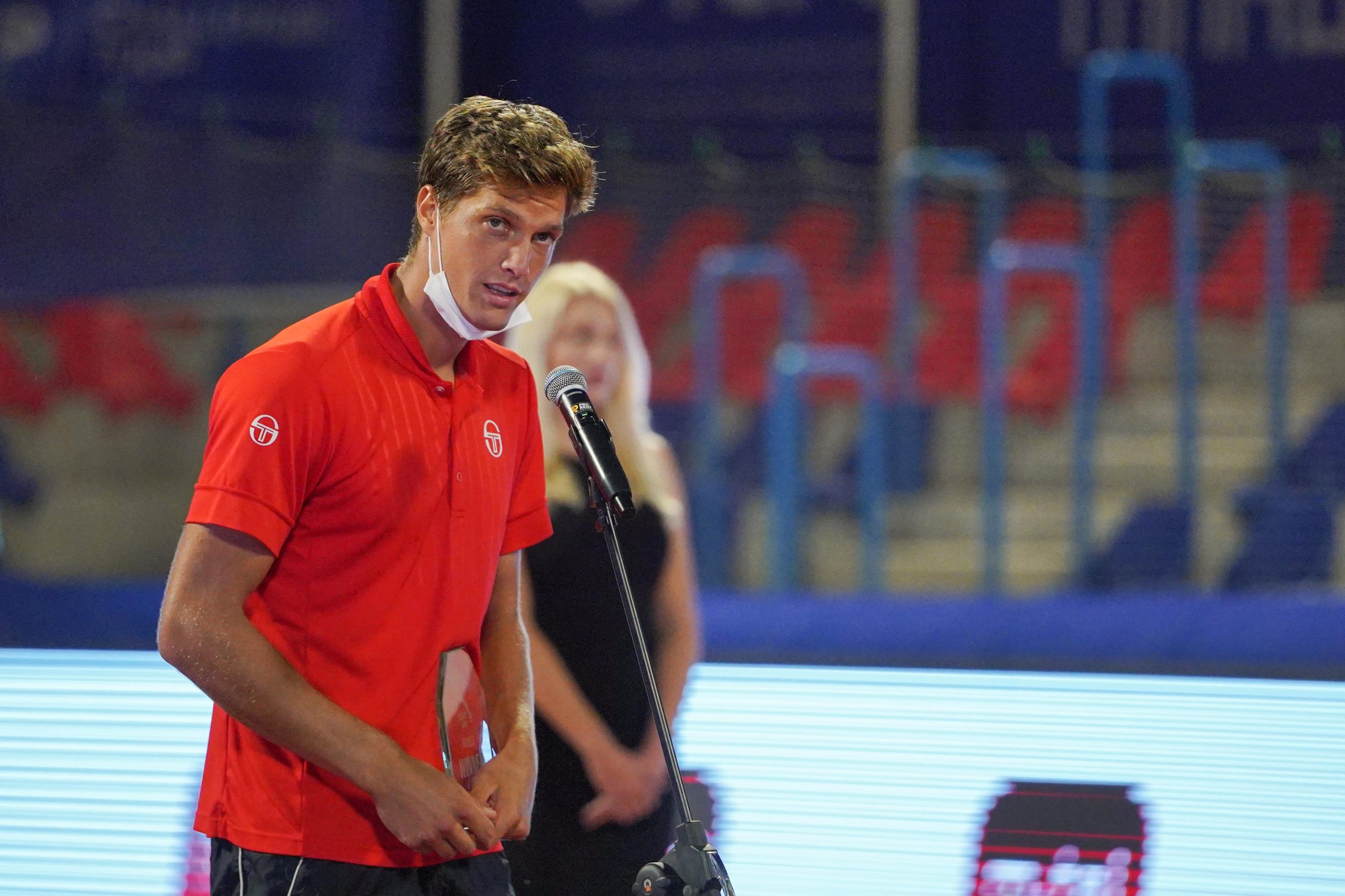11.09.2021., Banja Luka (BiH) –  U hrvatskom finalu dublova turnira Srpska open, ATP challengera u Banjaluci, Antonio Sancic i Nino Serdarusic pobijedili su bracu Ivana i Mateja Sabanova rezultatom 2:0 u setovima (6:3, 6:3).

Photo: Dejan Rakita/PIXSELL