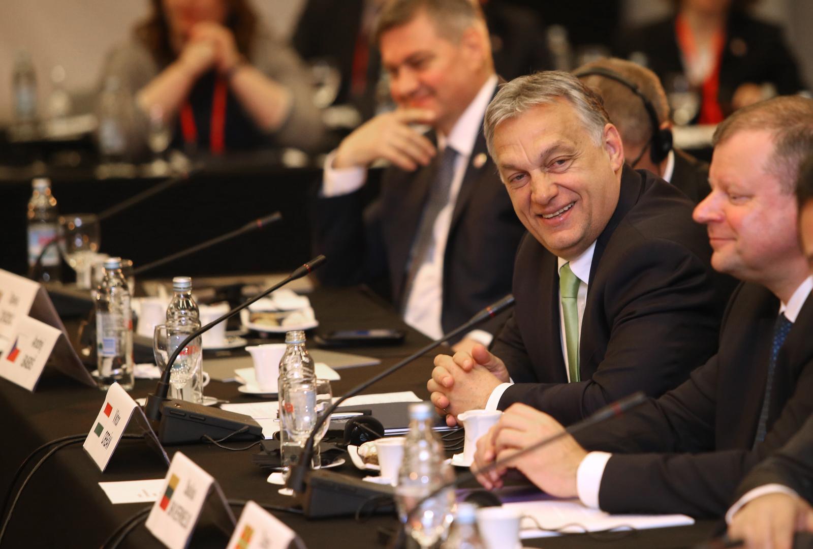12.04.2019., Dubrovnik - U hotelu Palace odrzana je zavrsna konferencija sastanka sefova vlada zemalja Srednje i Istocne Europe i Kine. Viktor Orban Photo: Ivo Cagalj/PIXSELL