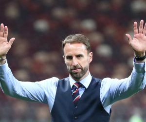 11.07.2018., stadion Luznjiki, Moskva, Rusija - Svjetsko nogometno prvenstvo 2018., polufinale, Hrvatska - Engleska. Izbornik Engleske Gareth Southgate oprostio se od navijaca. Photo: Igor Kralj/PIXSELL