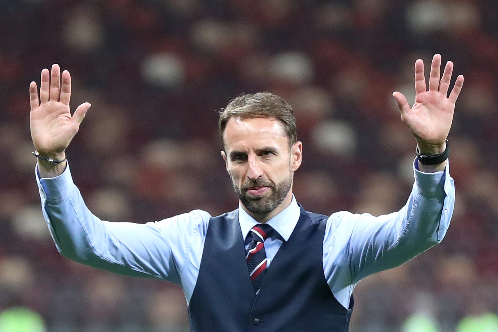 11.07.2018., stadion Luznjiki, Moskva, Rusija - Svjetsko nogometno prvenstvo 2018., polufinale, Hrvatska - Engleska. Izbornik Engleske Gareth Southgate oprostio se od navijaca. Photo: Igor Kralj/PIXSELL