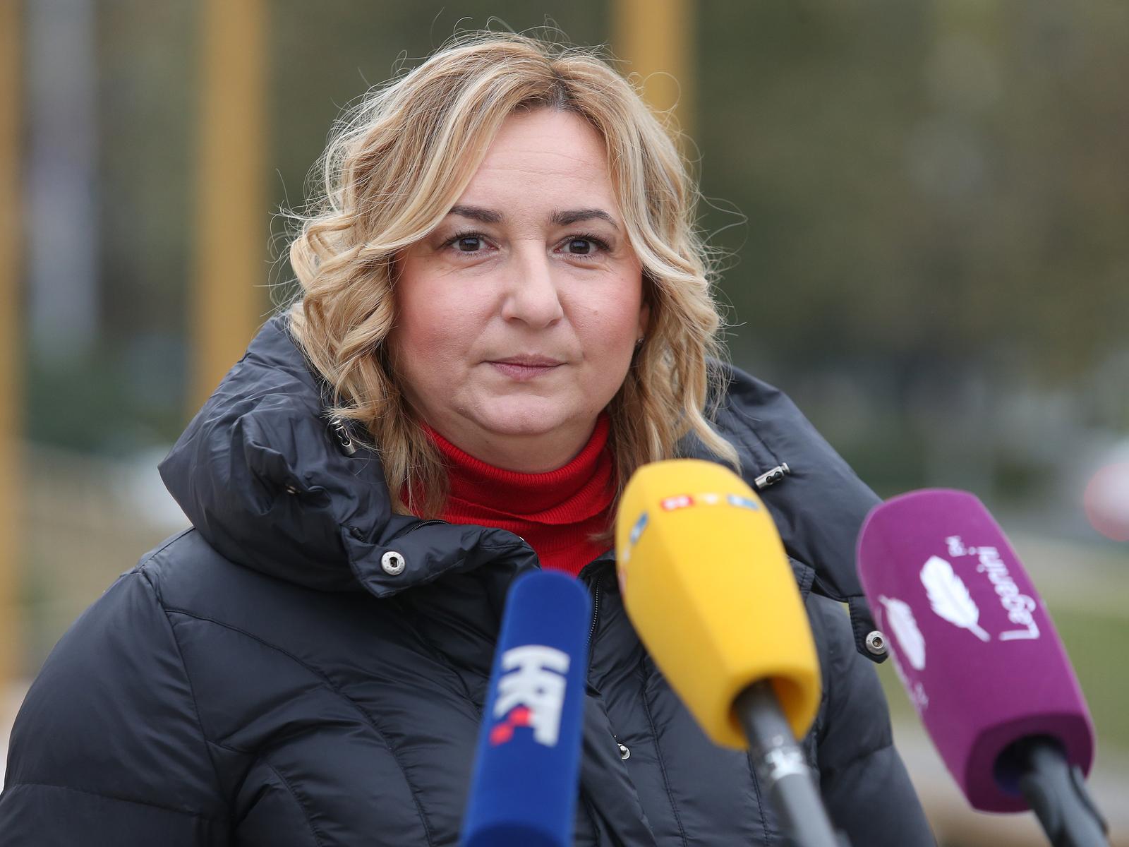 13.11.2020., Zagreb - Pregovori izmedju pregovarackog odbora Vlade RH i predstavnika sindikata o sklapanju dodataka Kolektivnim ugovorima s predstavnicima javnih i drzavnih sluzbi.  predsjednica Sindikata hrvatskih ucitelja Sanja Sprem Photo: Marko Prpic/PIXSELL