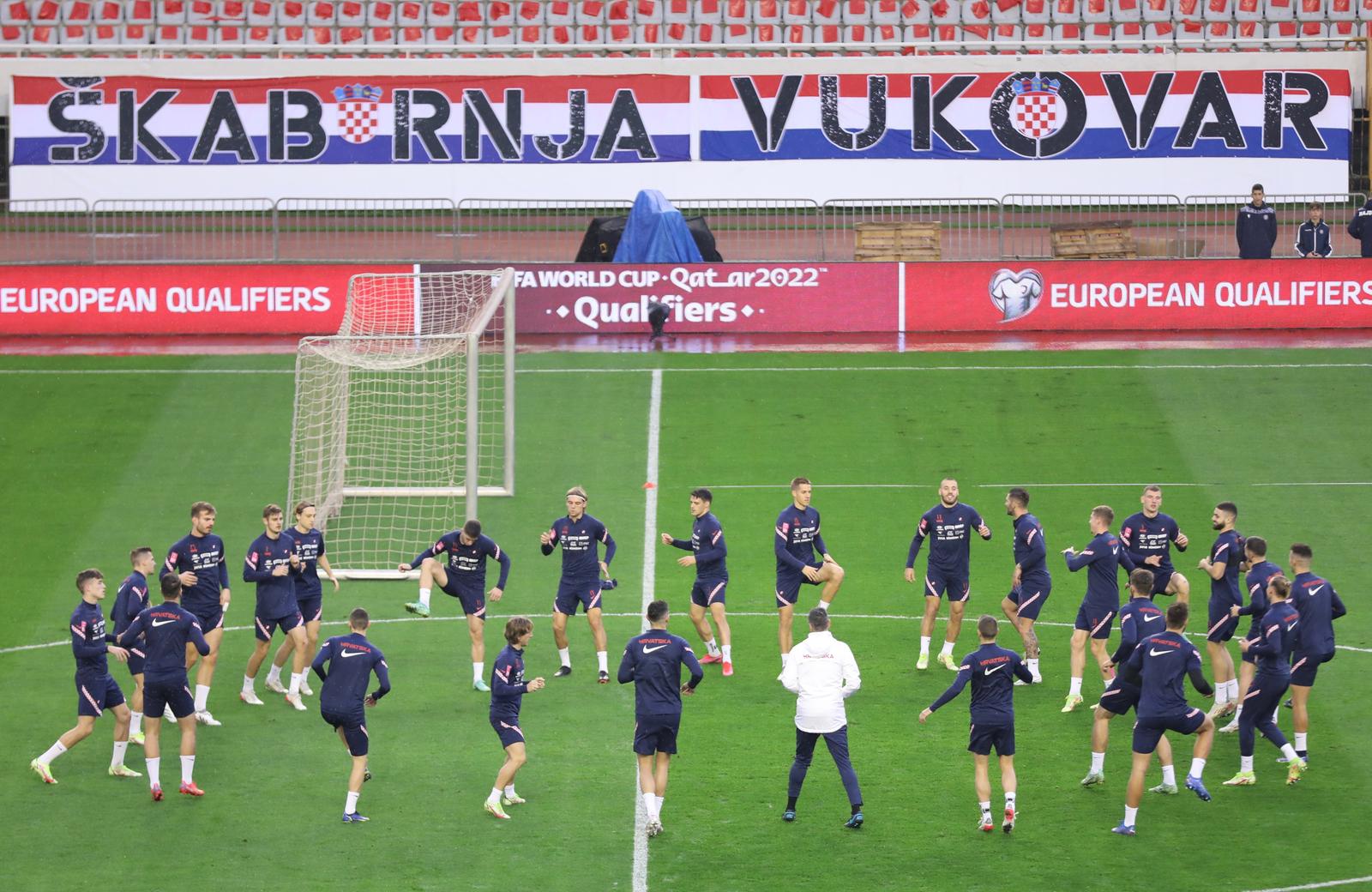13.11.2021.,Split-Trening hrvatske nogometne reprezentacije uoci kvalifikacijskog susreta s Rusijom za SP 2022 na Poljudu.
