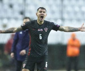 14.11.2021., Split - Stadion Poljud, kvalifikacijska utakmica za odlazak na SP u Qataru izmedju reprezentacije Hrvatske i Rusije. Dejan Lovren.
