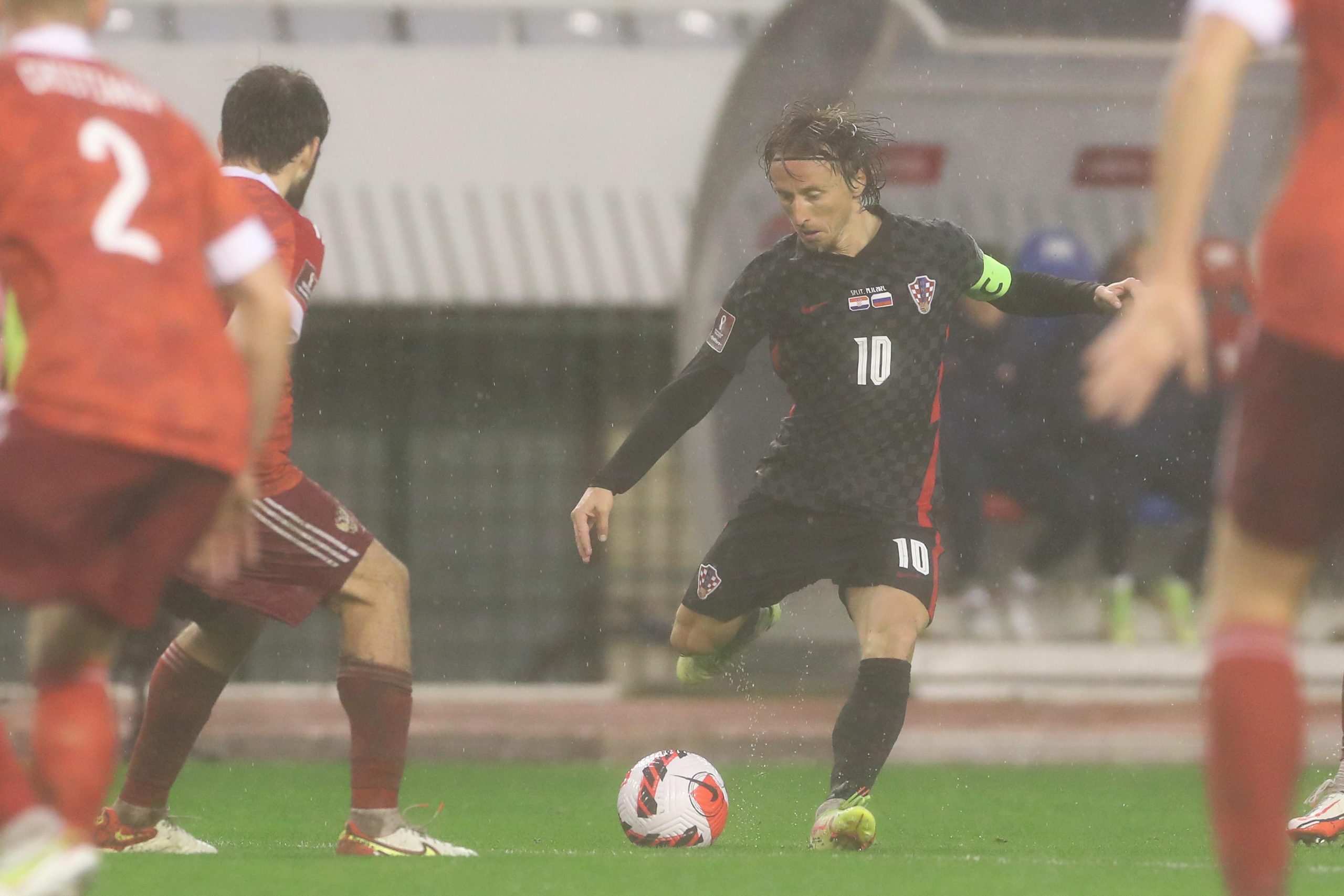 14.11.2021., Split - Stadion Poljud, kvalifikacijska utakmica za odlazak na SP u Qataru izmedju reprezentacije Hrvatske i Rusije. Luka Modric.