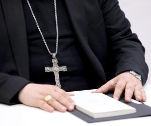 16.05.2019., Zagreb - Po zavrsetku 58. redovitog plenarnog zasjedanja Sabora Hrvatske biskupske konferencije u sjedistu HBK je odrzana konferencija za medije na kojoj su biskupi iznijeli najvaznije informacije o radu zasjedanja. Tomislav Rogic.
Photo: Patrik Macek/PIXSELL