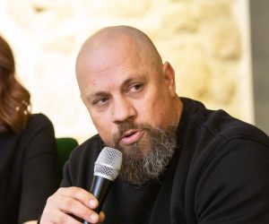18.01.2019., Lazareti, Dubrovnik - Kreativna cetvrt Dubrovnika ugostila Robija K. i njegovog autora Viktora Ivancica. 
Boris Dezulovic. 
Photo: Grgo Jelavic/PIXSELL