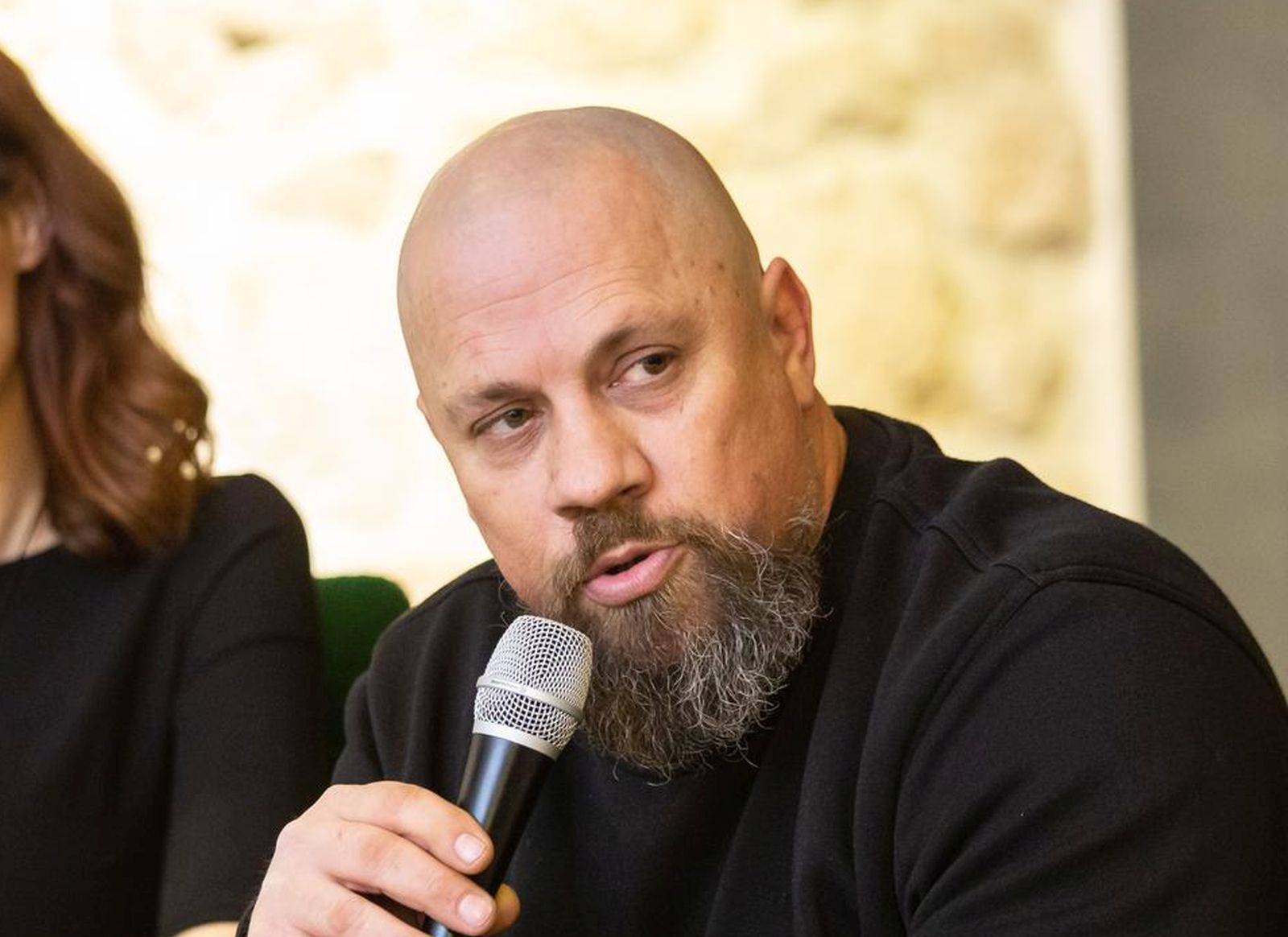18.01.2019., Lazareti, Dubrovnik - Kreativna cetvrt Dubrovnika ugostila Robija K. i njegovog autora Viktora Ivancica. 
Boris Dezulovic. 
Photo: Grgo Jelavic/PIXSELL