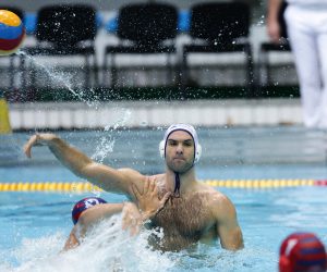 21.02.2018. Zagreb - Bazen na Savi. Susret 13. kola regionalne vaterpolo lige. HAVK Mladost  - VK Jug Co. Luka Lozina
Photo: Luka Stanzl/PIXSELL