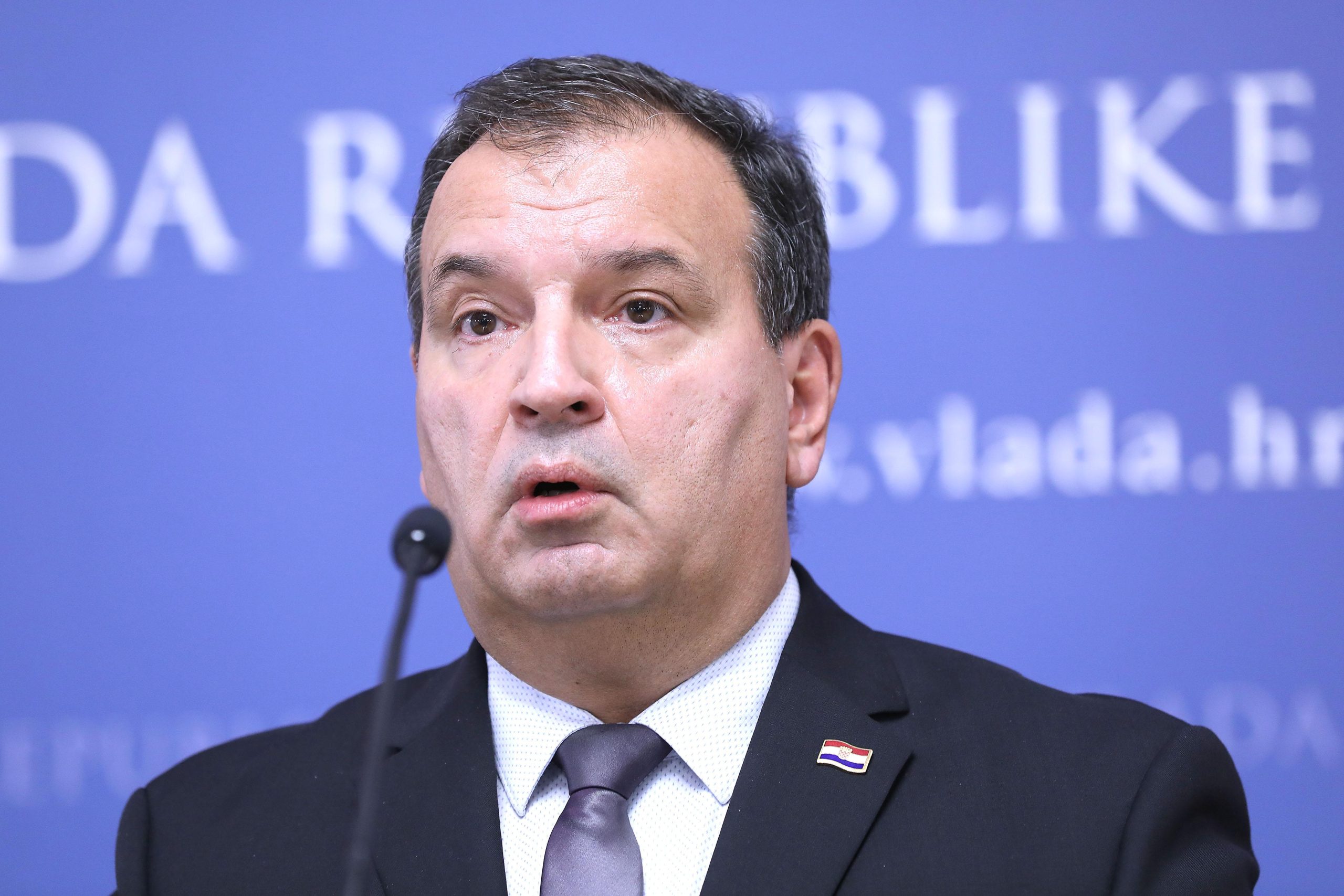 23.11.2021., Zagreb - Prije sjednice Uzeg kabineta Vlade izjavu za medije dao je Vili Beros