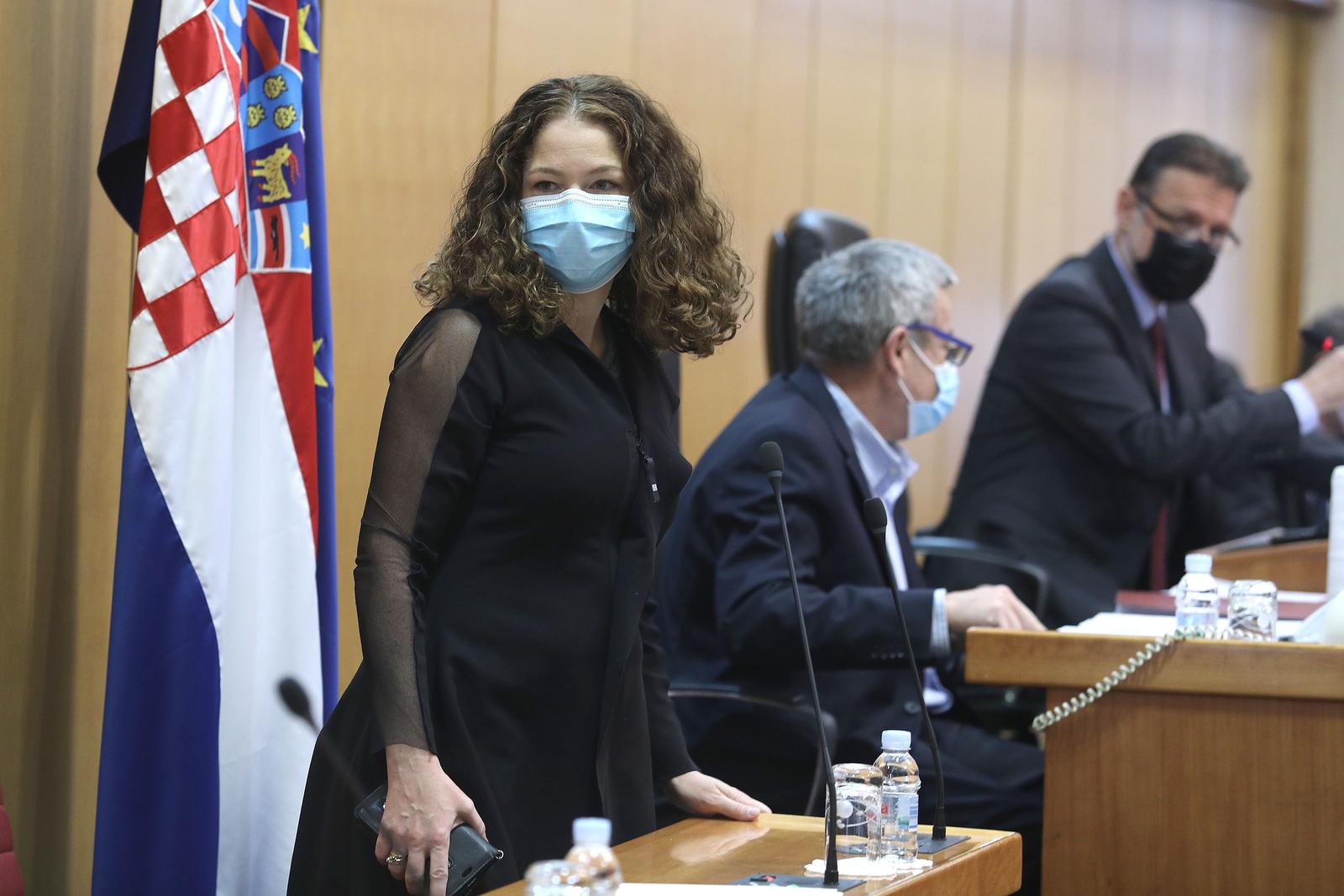25.03.2021., Zagreb - Sabor je 6. sjednicu nastavio  raspravom o Godisnjem izvjescu o provedbi Strategije i Zakona o odnosima Republike Hrvatske s Hrvatima izvan Republike Hrvatske za 2019. godinu. Na pocetku sjednice prisegnula je Tena Simonovic Einwalter nova pucka pravobraniteljica.
Photo: Patrik Macek/PIXSELL