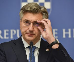 26.10.2021., Zagreb - U Banskim dvorima odrzan je sastanak vladajuce koalicije nakon kojeg je premijer Andrej Plenkovic dao izjavu za medije.