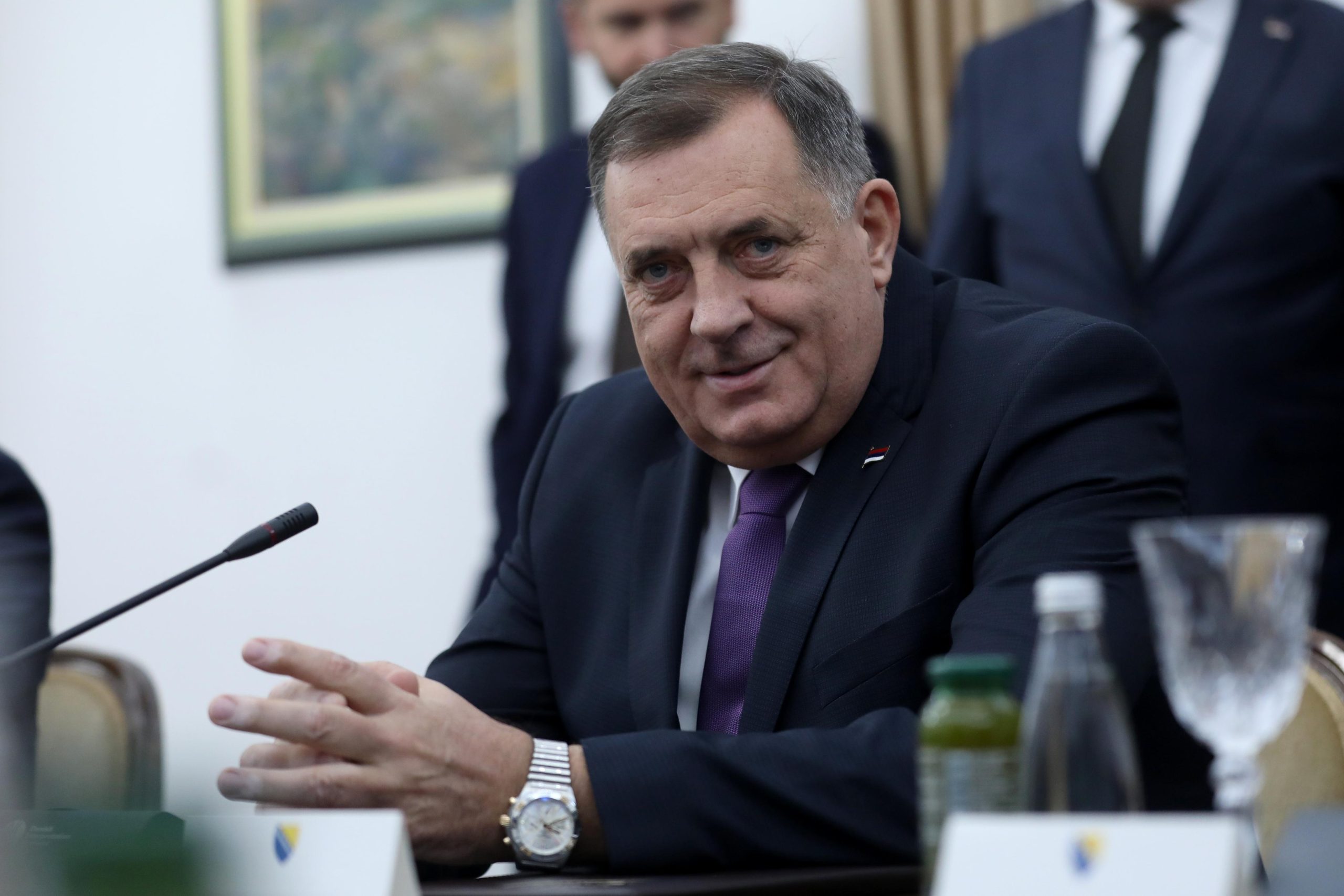 29.10.2021., Sarajevo, Bosna i Hercegovina - Predsjednistvo BiH primilo je u posjetu viseg duznosnika Ministarstva vanjskih poslova SAD zaduzenog za izbornu reformu u BiH Matthewa Palmera i direktoricu pri Europskoj sluzbi za vanjske poslove (EEAS) Angelinu Eichhorst. Milorad Dodik
Photo: Armin Durgut/PIXSELL