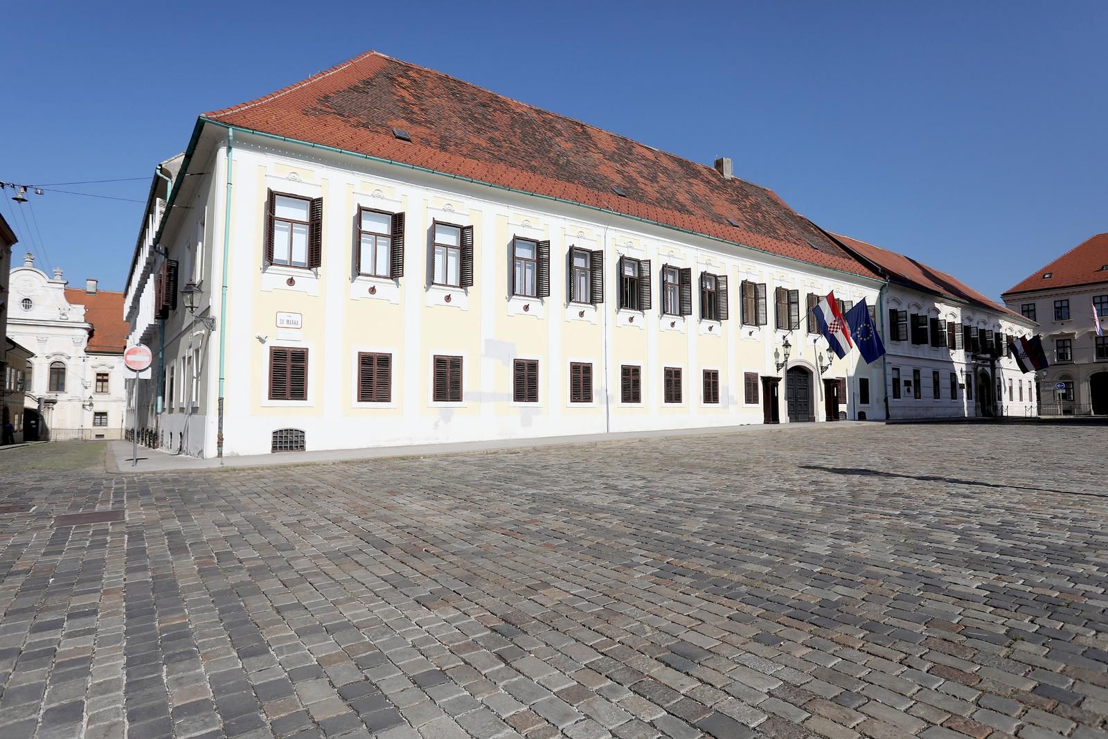 30.07.2021., Zagreb - Nakon jucer odradjene sjednice Vlade utihnuli su Banski dvori. Ljetna stanka za ministre traje do 19. kolovoza za kada je zakazana iduca sjednica, a do tada “kucu cuva” potpredsjednik Medved. 
Photo: Patrik Macek/PIXSELL
