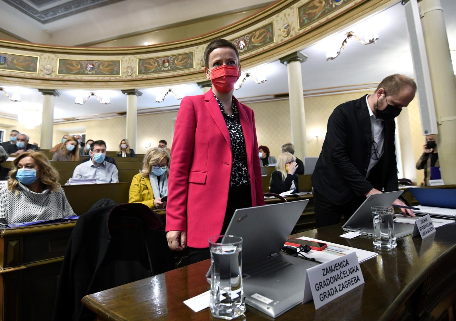 28.10.2021., Zagreb - U Staroj gradskoj vijecnici odrzana je 5. sjednica Gradske skupstine Grada Zagreba.  Zamjenica gradonacelnika Zageba Danijela Dolenec
Photo: Marko Lukunic/PIXSELL