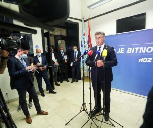 06.09.2021., Zagreb - Odrzana zajednicka sjednica Predsjednistva i Nacionalnog vijeca HDZ-a. Andrej Plenkovic.
Photo: Luka Stanzl/PIXSELL