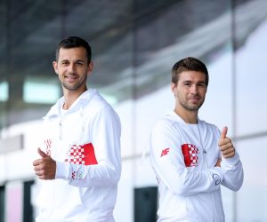 19.07.2021., Zagreb - Odlazak hrvatskih olimpijaca u Tokio sa Zracne luke dr Franjo Tudjman. Mate Pavic i Nikola Mektic. Photo: Emica Elvedji/PIXSELL