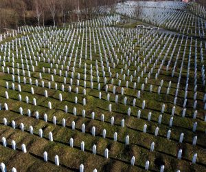 22.02.2021., Potocari, Bosna i Hercegovina - Fotografija iz zraka Memorijalnog centra Srebrenica-Potocari. Photo: Armin Durgut/PIXSELL