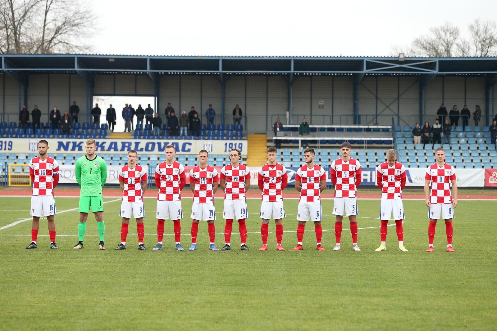 10.11.2021., Karlovac, stadion Branko Cavlovic Cavlek - Kvalifikacijska utakmica ua Euro U-19, Hrvatska - Gibraltar.