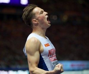 Leichtathletik Berlin 10.08.2018 Europameisterschaften EM European Athletics Championships Day 4 400 m Herren Männer Karsten Warholm (NOR) *** Athletics Berlin 10 08 2018 European Championships European Athletics Championships Day 4 400 m Men Men Karsten Warholm NOR