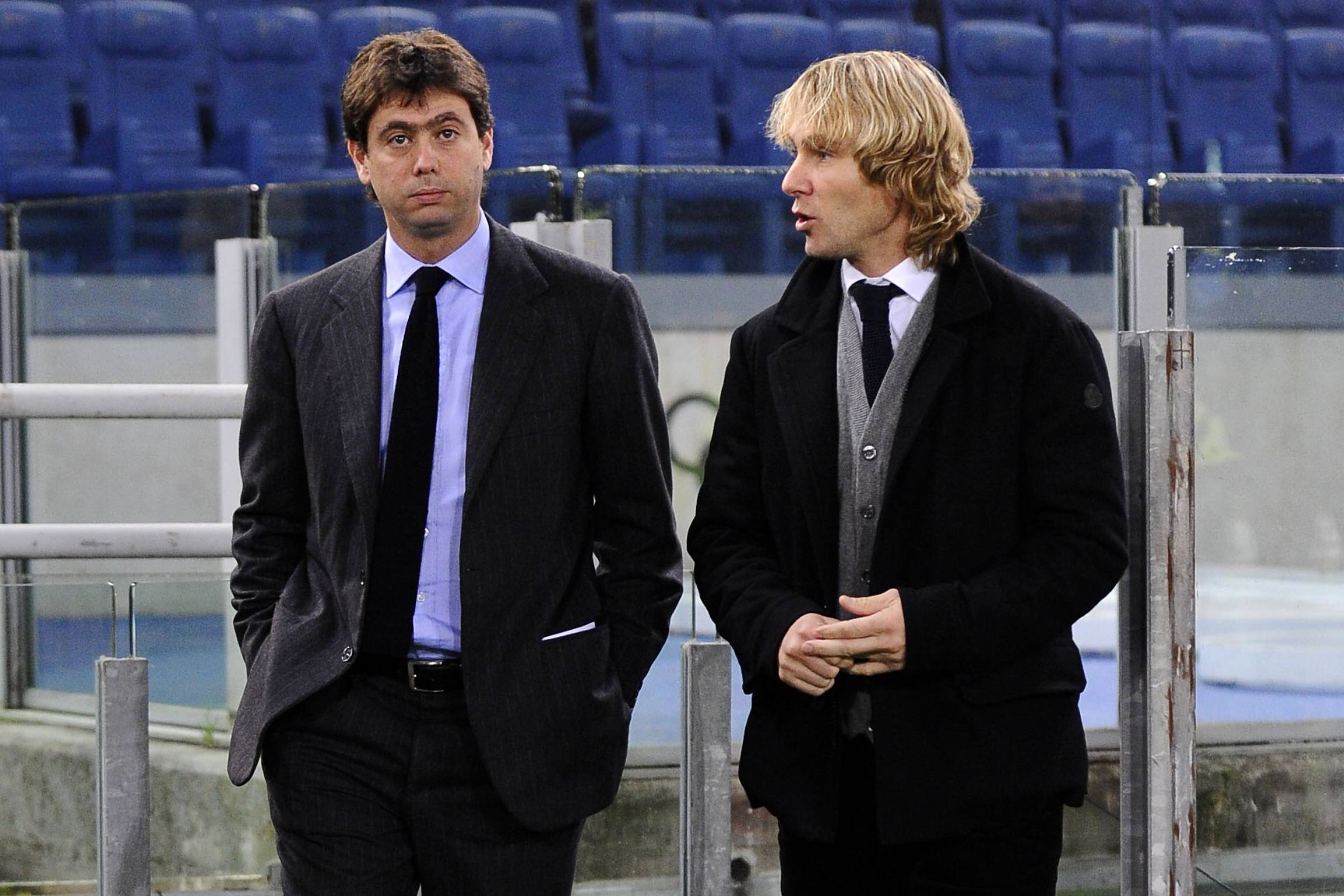Bildnummer: 09102229  Datum: 26.11.2011  Copyright: imago/Gribaudi/ImagePhoto
Roma 26/11/2011 - Lazio Rom vs. Juventus Turin - Andrea Agnelli-Pavel Nedved PUBLICATIONxNOTxINxITA; Fussball Italien Serie A 2011 2012 x1x xub 2011 quer 

Image number 09102229 date 26 11 2011 Copyright imago Gribaudi ImagePhoto Roma 26 11 2011 Lazio Rome vs Juventus Turin Andrea Agnelli Pavel Nedved PUBLICATIONxNOTxINxITA Football Italy Series A 2011 2012 x1x xub 2011 horizontal