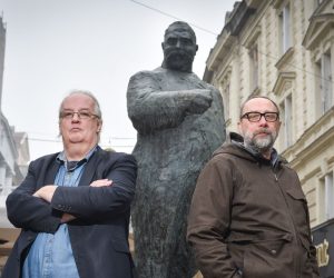 21.11.2021., Zagreb - Boris Perić i Tomislav Pletenac, autori Hrvatskog politickog bestijarija. 

Photo Sasa ZinajaNFoto
