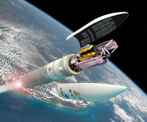 epa09614363 (FILE) - An undated handout file picture made available by the European Space Agency (ESA) shows an artist's impression of the James Webb Space Telescope (JWST), folded in the Ariane 5 rocket during launch from Europe's Spaceport in French Guiana (issued 01 December 2021). The James Webb Space Telescope is an international project led by the National Aeronautics and Space Administration (NASA) with its partners, ESA and the Canadian Space Agency (CSA). According to NASA, engineering teams have completed additional testing confirming NASA's James Webb Space Telescope (JWST) is ready for flight, and launch preparations are resuming toward Webb's target launch date on 22 December 2021, at 7:20 a.m. EST. Webb's primary mirror will collect light for the observatory in the scientific quest to better understand our solar system and beyond.  EPA/ESA/D.DUCROS HANDOUT  HANDOUT EDITORIAL USE ONLY/NO SALES