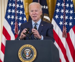 epa09626207 US President Joe Biden delivers remarks on how the Build Back Better Act will lower the costs of prescription drugs for millions of Americans during an event at the White House in Washington, DC, USA, 06 December 2021.  EPA/SHAWN THEW