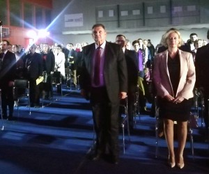 Varadin, 17.12.2021.- Radimir Èaèiæ ostaje na èelu Narodne stranke - Reformisti i u narednom mandatu, a s 4. Sabora stranke odranog u petak u Varadinu poruèio je da æe Reformisti u sljedeæe èetiri godine pokuati graditi tjenju suradnju sa strankama graðanskog centra. 
foto HINA/ Sinia KALAJDIJA/ ua