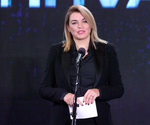Zagreb, 21.12.2021 - Na svečanosti Velikog dana hrvatskog sporta u Kristalnoj dvorani zagrebačkog hotela The Westin Hrvatski olimpijski odbor (HOO) tradicionalno je proglasio i nagradio najuspješnije sportašice, sportaše i trenere u 2021. godini te dodijelio i ostala vrijedna priznanja, kao i Nagradu Matija Ljubek za životno djelo. Na slici ministrica sporta Nikolina Brnjac.
foto HINA/ Damir SENČAR/ ds