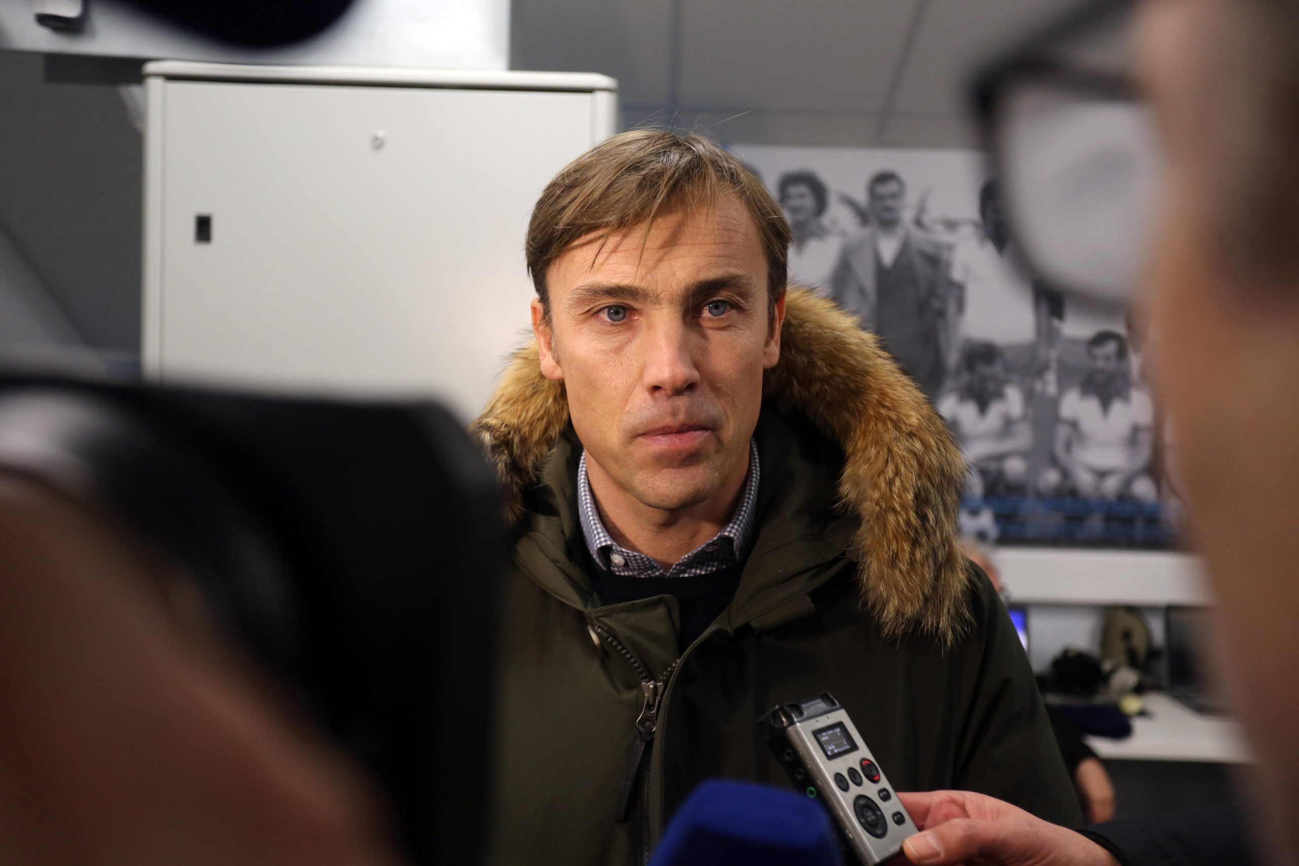 02.12.2017., Rijeka - Stadion Rujevica, Hrvatski Telekom Prva liga. 18. kolo. HNK Rijeka - HNK Hajduk. Dario Simic daje izjavu uoci utakmice"nPhoto: Goran Kovacic/PIXSELL